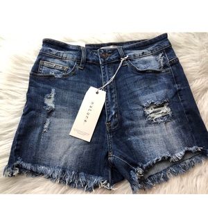 Nature Denim Shorts- L